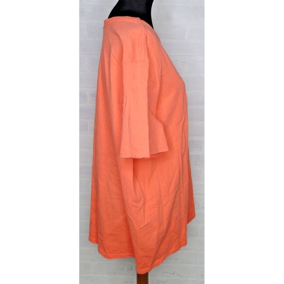 Women's Carharrt Short Sleeve T-Shirt‎ Size 2XL 20W-22 W/ Pocket Loose Fit Pink - Picture 4 of 5